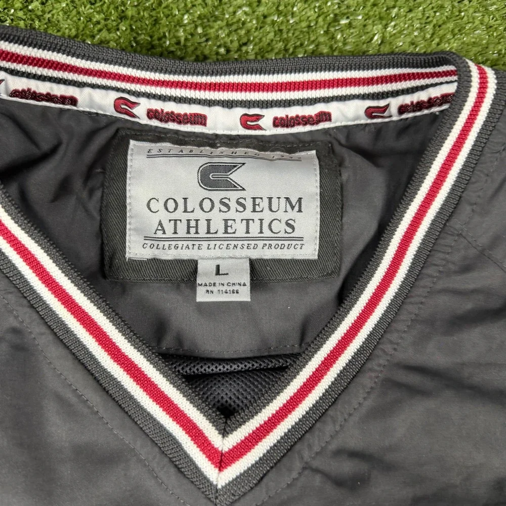 Colosseum Athletics Indiana Hoosiers Windbreaker Pullover Gray Red Mens Large